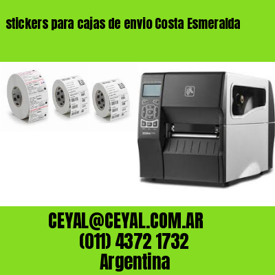 stickers para cajas de envio Costa Esmeralda