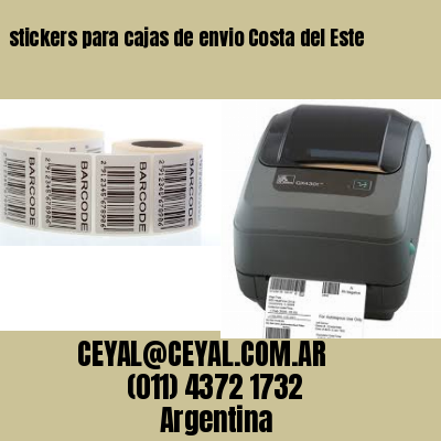 stickers para cajas de envio Costa del Este
