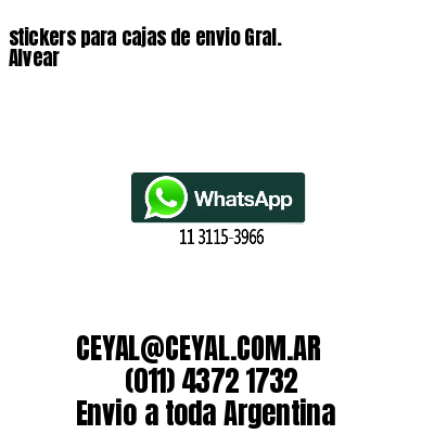 stickers para cajas de envio Gral. Alvear
