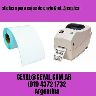 stickers para cajas de envio Gral. Arenales