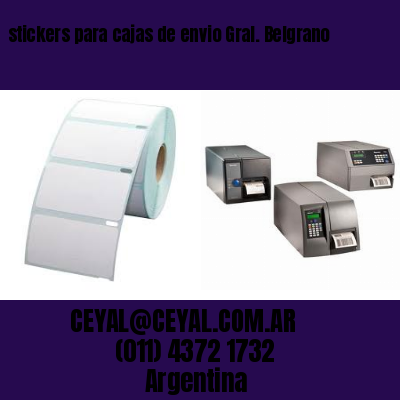 stickers para cajas de envio Gral. Belgrano