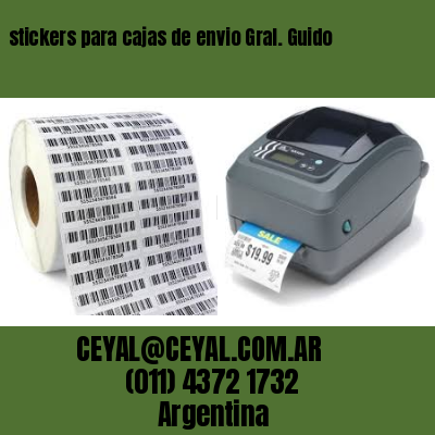 stickers para cajas de envio Gral. Guido