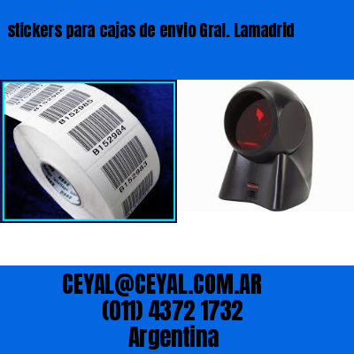 stickers para cajas de envio Gral. Lamadrid