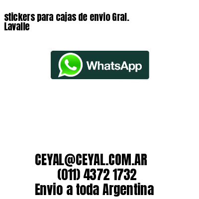 stickers para cajas de envio Gral. Lavalle