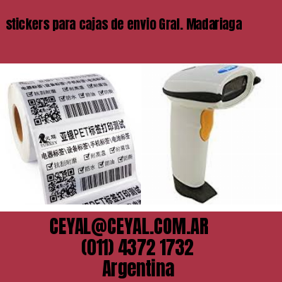 stickers para cajas de envio Gral. Madariaga