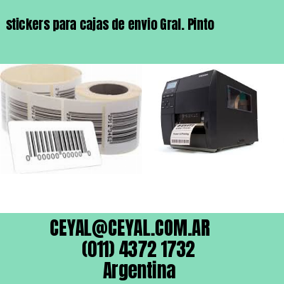 stickers para cajas de envio Gral. Pinto