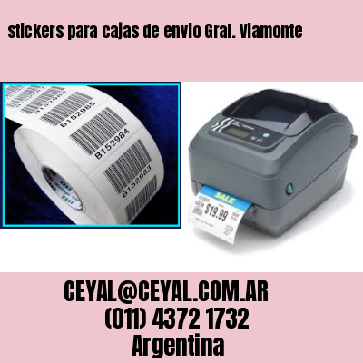 stickers para cajas de envio Gral. Viamonte