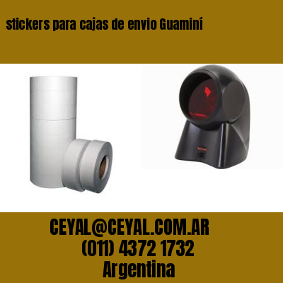stickers para cajas de envio Guaminí
