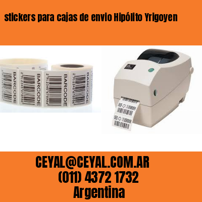 stickers para cajas de envio Hipólito Yrigoyen