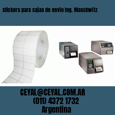 stickers para cajas de envio Ing. Maschwitz