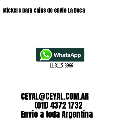 stickers para cajas de envio La Boca