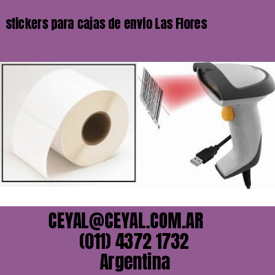 stickers para cajas de envio Las Flores