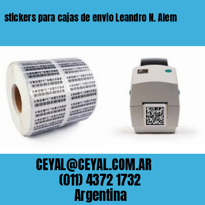 stickers para cajas de envio Leandro N. Alem