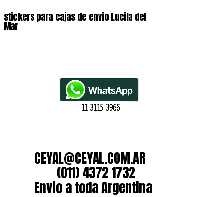 stickers para cajas de envio Lucila del Mar