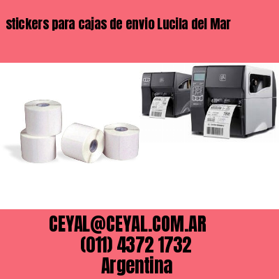 stickers para cajas de envio Lucila del Mar