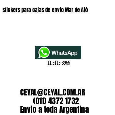 stickers para cajas de envio Mar de Ajó