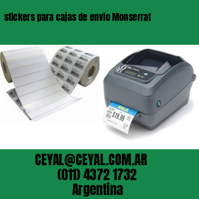 stickers para cajas de envio Monserrat