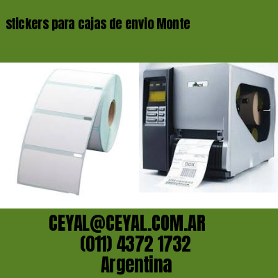 stickers para cajas de envio Monte
