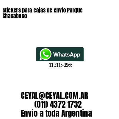 stickers para cajas de envio Parque Chacabuco