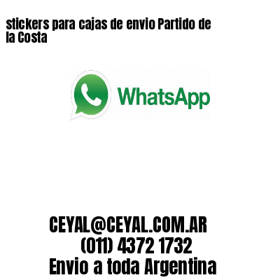 stickers para cajas de envio Partido de la Costa