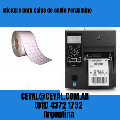 stickers para cajas de envio Pergamino