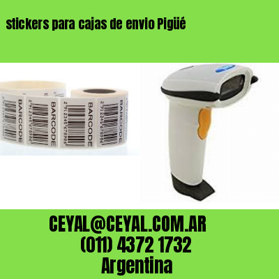stickers para cajas de envio Pigüé