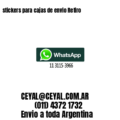 stickers para cajas de envio Retiro