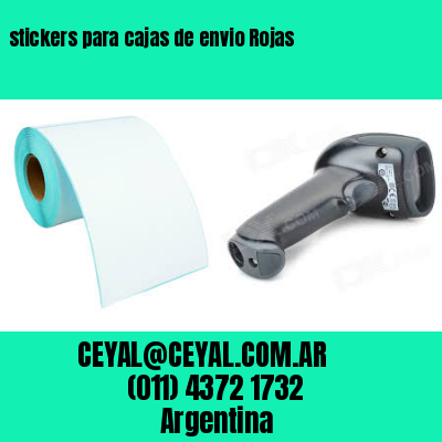 stickers para cajas de envio Rojas