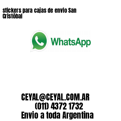 stickers para cajas de envio San Cristóbal