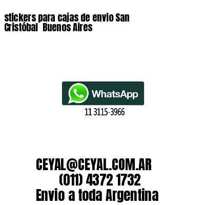 stickers para cajas de envio San Cristóbal  Buenos Aires