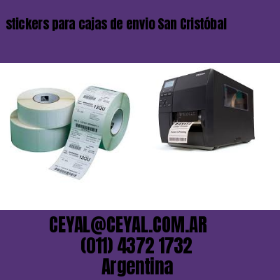 stickers para cajas de envio San Cristóbal