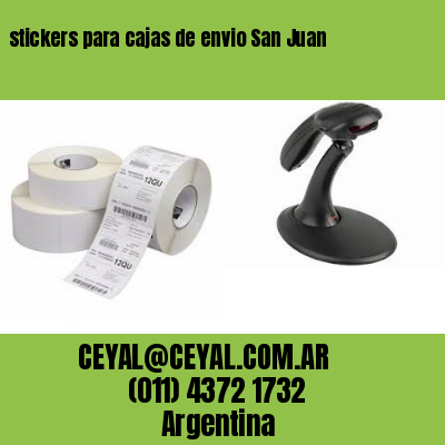 stickers para cajas de envio San Juan