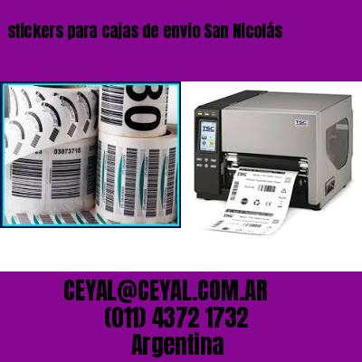 stickers para cajas de envio San Nicolás