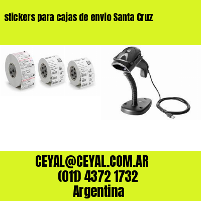 stickers para cajas de envio Santa Cruz