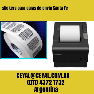 stickers para cajas de envio Santa Fe