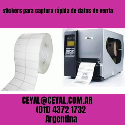 stickers para captura rápida de datos de venta