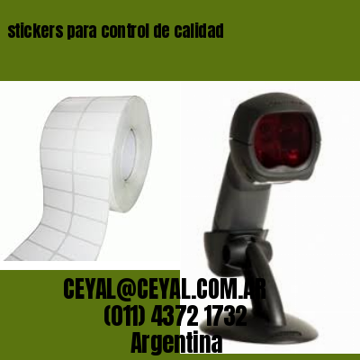stickers para control de calidad