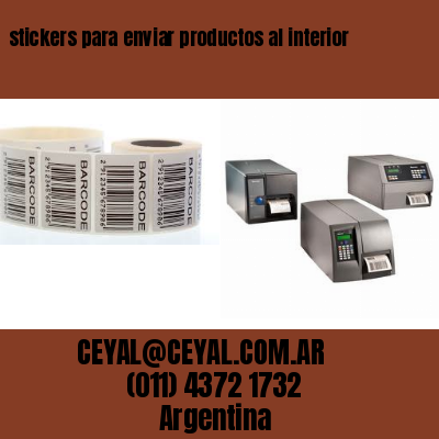 stickers para enviar productos al interior
