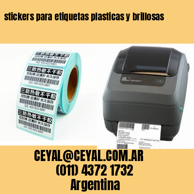 stickers para etiquetas plasticas y brillosas