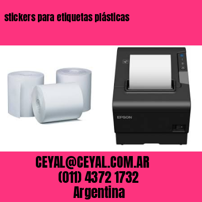 stickers para etiquetas plásticas