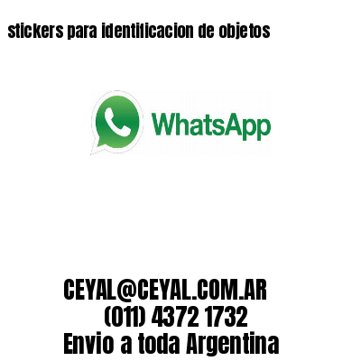 stickers para identificacion de objetos