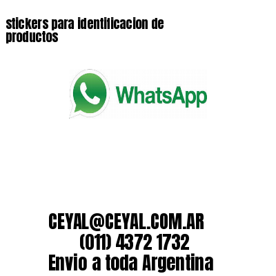 stickers para identificacion de productos