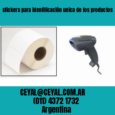 stickers para identificación unica de los productos