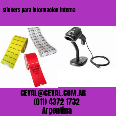 stickers para informacion interna