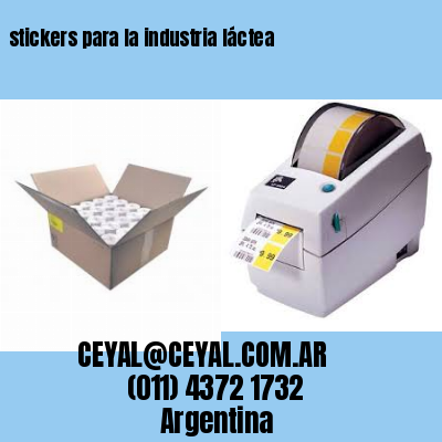 stickers para la industria láctea