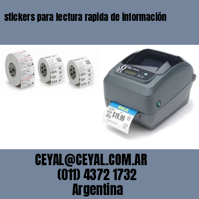 stickers para lectura rapida de información