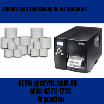 stickers para localizacion de los productos