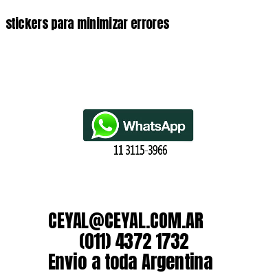 stickers para minimizar errores