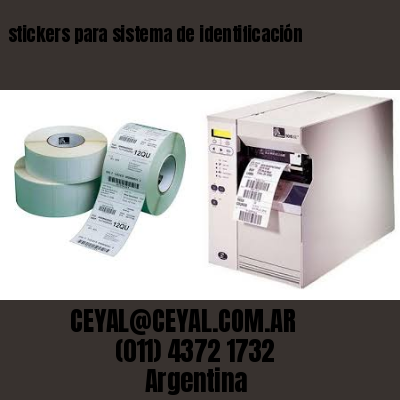 stickers para sistema de identificación