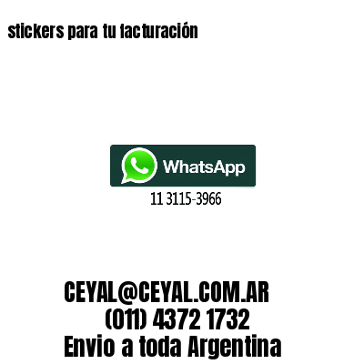 stickers para tu facturación
